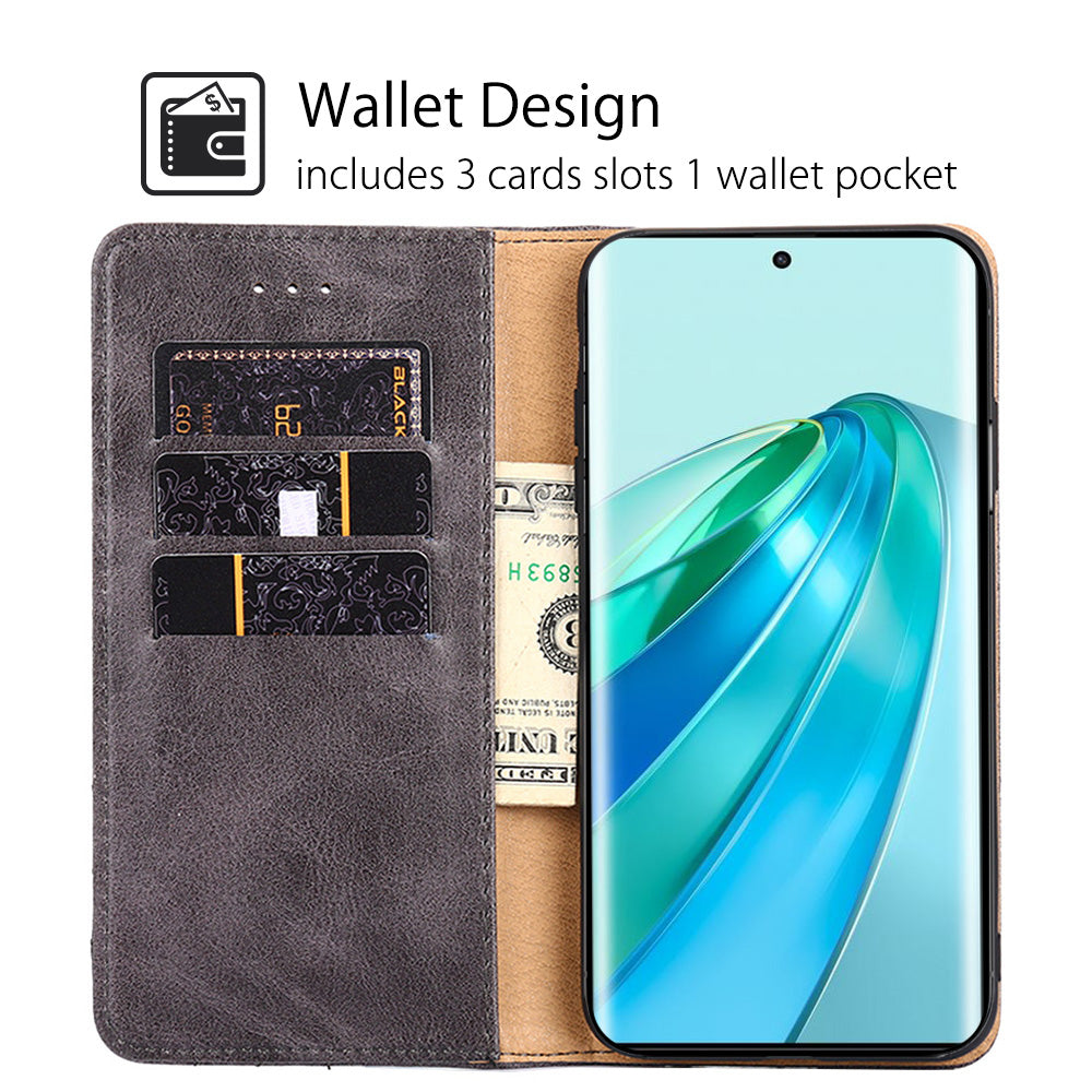 For Honor X40 5G X9a 5G Magic5 Lite 5G Triangle Stitching Line PU Leather Wallet Phone Case Drop-proof Stand Cover For Honor X40 5G X9a 5G Magic5 Lite 5G Triangle Stitching Line PU Leather Wallet Phone Case Drop-proof Stand Cover